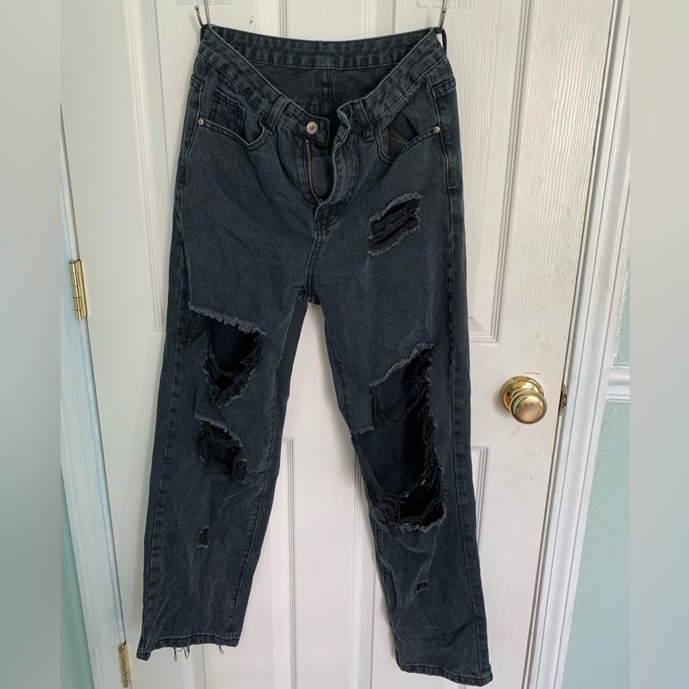 SOLD Shein Black Ripped Jeans